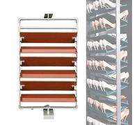 QIUCHIREMAI éTagèRe à Chaussures Rotative à 360,Range Chaussures MéTal Gain De Place,Meuble Chaussures Entree Petit Espace, Hauteur RéGlable,4-15niveaux -13.38 Largeur Orange 11-Layer