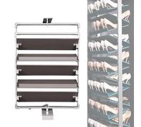 QIUCHIREMAI éTagèRe à Chaussures Rotative à 360,Range Chaussures MéTal Gain De Place,Meuble Chaussures Entree Petit Espace, Hauteur RéGlable,4-15niveaux -13.38 Largeur Gray 7-Layer