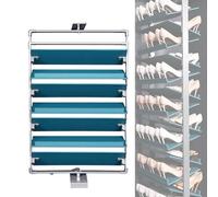 QIUCHIREMAI éTagèRe à Chaussures Rotative à 360,Range Chaussures MéTal Gain De Place,Meuble Chaussures Entree Petit Espace, Hauteur RéGlable,4-15niveaux -13.38 Largeur Blue 4-Layer