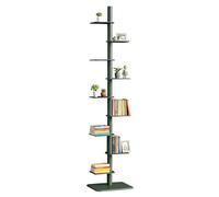 QIUCHIREMAI Tour de bibliothèque Multicouche,Bibliothèque Métallique À 9 Niveaux Étagère Verticale Réglable Etagere sur Pied Etagere Salon d Angle pour Bureau, Chambre, Bureau, entrée Green