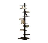 QIUCHIREMAI Tour de bibliothèque Multicouche,Bibliothèque Métallique À 9 Niveaux Étagère Verticale Réglable Etagere sur Pied Etagere Salon d Angle pour Bureau, Chambre, Bureau, entrée Black
