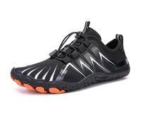Qiuck-Dry Chaussures aquatiques respirantes à cinq doigts pour la plage, la natation, noir 3, 42 EU