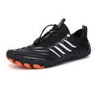 Qiuck-Dry Chaussures aquatiques respirantes à cinq doigts pour la plage, la natation, Noir , 36 EU