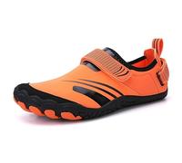 Qiuck-Dry Chaussures aquatiques respirantes à cinq doigts pour la plage, la natation, Orange, 41 EU