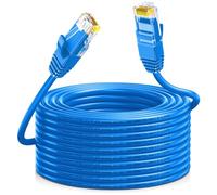 Qiuean Câble Ethernet 10m, Cat 6a Cable RJ45 10m extérieur utiliser imperméable 24AW, Direct Burial Ethernet Network câble LLDPE UV- Gigabit 10 Gbps-CCA，UTP