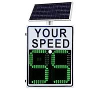 QIUFANGY Radar de Vitesse Solaire extérieur avec Accessoires, adapté à l'allée, la Cour ou l'école du Voisin, Distance visualisation > 800 mètres(50 * 70cm)