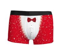 QIUhhpuy Calecon Noël Homme Drôles Impression 3D Boxer Noël Slips Boxeurs Moche Christmas Motif Nouveauté Shorts Caleçons sous-vêtements Drole bâillon Cadeau Caleçon de Nouveauté Personnalisé