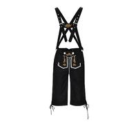 QIUhhpuy Oktoberfest Homme Lederhosen Costume Bavarois Homme, Lederhose,Tenue Bavaroise, Lederhosen Oktoberfest avec Broderies, Marron, MatièRe Flanelle
