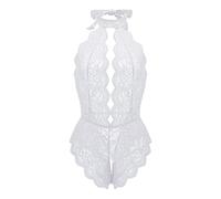 QIUhhpuy Tenue Sexy Femme éRotique Hot Lingerie Sexy Femme Erotique Body Dentelle sous VêTements DéColleté en V Dos Nu Teddy Babydoll Ouverte Erotique Nuisette One-Piece Ensemble Lingerie Hot