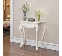 QIUHTR Console en pour entrée Doté de Pieds en Forme de S,Table de Canapé Demi-Cercle Style Victorien,Décoration de Couloir et d'entrée,Easy to Assemble,Gain de Place(White2,60cm)