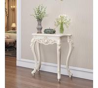 QIUHTR Console en pour entrée Doté de Pieds en Forme de S,Table de Canapé Demi-Cercle Style Victorien,Décoration de Couloir et d'entrée,Easy to Assemble,Gain de Place(White1,70cm)