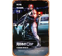 QIUJUPP Affiche du film Robocop rétro en métal vintage pour café, bar, décoration murale 30,5 x 20,3 cm
