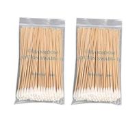 Qiulip Lot de 200 cotons-tiges stériles à tête unique en forme de Q pour nettoyer les oreilles et le nez 15 cm