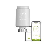 Qiumi eTRV Thermostat Zigbee, vanne radiateur connectée | Compatible la plupart vannes, orientation écran ajustable