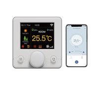 Qiumi Régulateur température WiFi ventilo-convecteur 2 tubes, 95-240VAC | Pour système de climatisation. Compatible Alexa et Google-Home, pilotage intelligent de votre installation.
