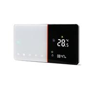 Qiumi Smart WiFi Thermostat, contrôleur de température pour Chauffage au Sol électrique, Fonctionne avec Alexa Google Home, PM 2.5 dans APP Météo, humidité et Affichage Ultraviolet, 16A 95~240V AC