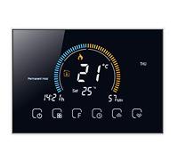 Qiumi Thermostat WiFi Intelligent Afficher la météo, l'indice UV, l'humidité, pour Le Chauffage au Sol électrique, Fonctionne avec Amazon Alexa Google Home, 16A 95~240V AC （Monté sur Cassette）