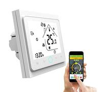 Qiumi Thermostat Wifi Intelligent Écran LCD 2 Tubes Climatisation | Régulateur programmable climatisation compatible Alexa & Google Home, pilotage température à distance WiFi
