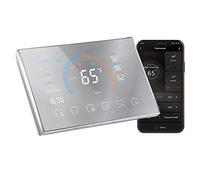 Qiumi Thermostats Wifi pour pompe à chaleur domestique Convient pour pompes à chaleur à air et énergie terrestre Compatible avec Alexa Google Home avec convertisseur C-line