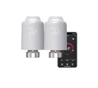 Qiumi Zigbee Smart Thermostatic Radiator Valve, Prise en Charge de la télécommande par l’Application Smart Life, la Commande vocale par Alexa et Google Assistant (LED Display)