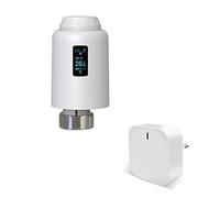 Qiumi Zigbee Smart Thermostatic Radiator Valve, Prise en charge de la télécommande par l’application smart life, la commande vocale par Alexa et Google Assistant (OLED DISPLAY)