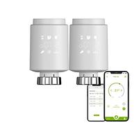 Qiumi Zigbee Thermostat Radiateur Valve, Thermostat Programmable Intelligent, Chauffage de Température, eTRV, Alexa, Googlehome Voice Control, Type de connecteur est M30 x 1.5