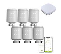 Qiumi ZigBee vanne de radiateur à température contrôlée, etrv, Taille Compatible avec la Plupart des vannes, Orientation de la Police d'affichage réglable