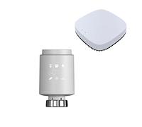 Qiumi ZigBee vanne de radiateur à température contrôlée, etrv, Taille Compatible avec la Plupart des vannes, Orientation de la Police d'affichage réglable