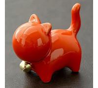 QIUMING 1 Pcs Thé Pet Céramique Ornements Boutique Table à Thé Accessoires Chaton Céramique Mignon Chaton Ornement Animal