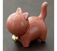 QIUMING 1 Pcs Thé Pet Céramique Ornements Boutique Table à Thé Accessoires Chaton Céramique Mignon Chaton Ornement Animal