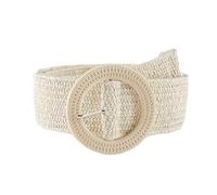 QIUMING 1 pièces femmes paille tressée ceinture été PP paille tissé ceinture plage Style élastique large ceinture Boho robe décorative ceinture vacances