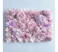 QIUMING 1 pièces Rose Floral Panneau Mural Mur Artificiel Fleur Fond 3D Soie Hortensia Rose Panneau pour la Maison fête Mariage Fond décor