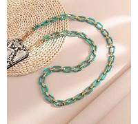 QIUMING 110 cm de Long Style incliné Suspendu chaîne de téléphone Portable Bijoux Mode Acrylique téléphone Sangle Cordon Anti-Perte étui de téléphone Portable lanière