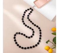 QIUMING 110 cm de Long Style incliné Suspendu chaîne de téléphone Portable Bijoux Mode Acrylique téléphone Sangle Cordon Anti-Perte étui de téléphone Portable lanière