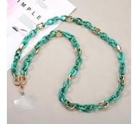 QIUMING 110 cm de Long Style incliné Suspendu chaîne de téléphone Portable Bijoux Mode Acrylique téléphone Sangle Cordon Anti-Perte étui de téléphone Portable lanière