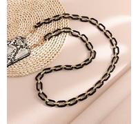 QIUMING 110 cm de Long Style incliné Suspendu chaîne de téléphone Portable Bijoux Mode Acrylique téléphone Sangle Cordon Anti-Perte étui de téléphone Portable lanière