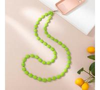 QIUMING 110 cm de Long Style incliné Suspendu chaîne de téléphone Portable Bijoux Mode Acrylique téléphone Sangle Cordon Anti-Perte étui de téléphone Portable lanière