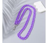 QIUMING 110 cm de Long Style incliné Suspendu chaîne de téléphone Portable Bijoux Mode Acrylique téléphone Sangle Cordon Anti-Perte étui de téléphone Portable lanière