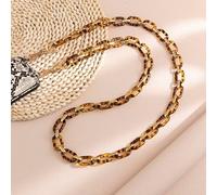 QIUMING 110 cm de Long Style incliné Suspendu chaîne de téléphone Portable Bijoux Mode Acrylique téléphone Sangle Cordon Anti-Perte étui de téléphone Portable lanière