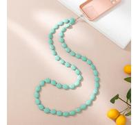 QIUMING 110 cm de Long Style incliné Suspendu chaîne de téléphone Portable Bijoux Mode Acrylique téléphone Sangle Cordon Anti-Perte étui de téléphone Portable lanière