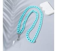 QIUMING 110 cm de Long Style incliné Suspendu chaîne de téléphone Portable Bijoux Mode Acrylique téléphone Sangle Cordon Anti-Perte étui de téléphone Portable lanière