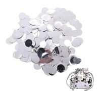 QIUMING 250g 30mm Sequin Paillettes Trim Sequin Bande Brillant grandes paillettes plates rondes à coudre pour Broderie Applique Tricotage vêtements Artisanat et Embellissement(Argent)