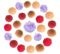 QIUMING 2cm Pompons Artisanat Pompon Breloques Ornements Multicolores Craft Petit Pompons Mini Pompons Loisirs créatifs pour Arts Crafts Sac à Main Fabrication de Bijoux Bricolage (50)