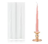 QIUMING 3D en spirale pour bougies en silicone Moule à bougies en silicone Moule à bougie à tordre facile à démonter pour bougies de bricolage dîner aux chandelles (Heures H)