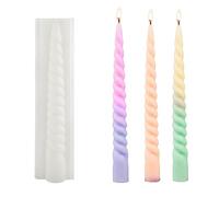 QIUMING 3D Spirale moul Silicone Longue Bougie Moule Époxy Facile à Détacher Pour Savon et Bougies Parfumées