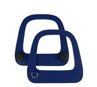 QIUMING Anneau en D Noir argenté avec Grand Bord Oblong en Similicuir et poignée en Cuir synthétique pour Sac Obag Classique Standard