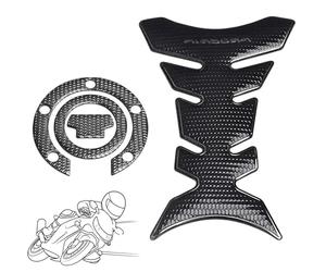 QIUMING Autocollant anti-friction pour réservoir de carburant de moto Protection De RéServoir De Moto PVC Autocollants En ArêTe De Poisson pour réservoirs de moto (Ensemble noir)