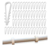 QIUMING Cavalier Cable Electrique Passe Câble à Enfoncer Clips de Cable clips de câble ronds solides et durables Attache Câble Ignifuge Pour ranger les câbles (blanc, 18mm)