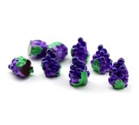 QIUMING Faux Fruits Réaliste Modèle de Fruits en Résine Miniature Fruits DIY Artisanat Mini Figurines de Fruits pour Bricolage Artisanat Décoration, téléphone Portable, Scrapbooking(20,Raisin)