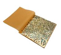 QIUMING Feuille d'or panachée colorée 14 x 14 cm 50 Feuilles par livret pour Artisanat décoration des Ongles dorure Imitation Feuilles de Feuille d'or